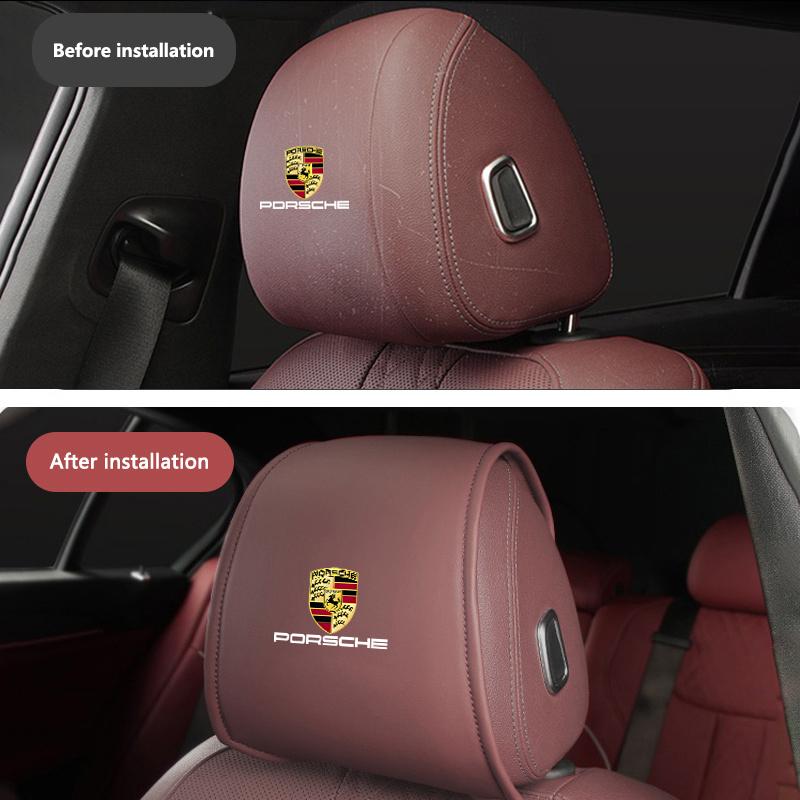2 шт./комплект Накладка-подушка для подголовника сиденья автомобиля Защитная накладка Для Porsche 911 718 Taycan Panamera Cayenne Macan Boxster 918 Аксессуар