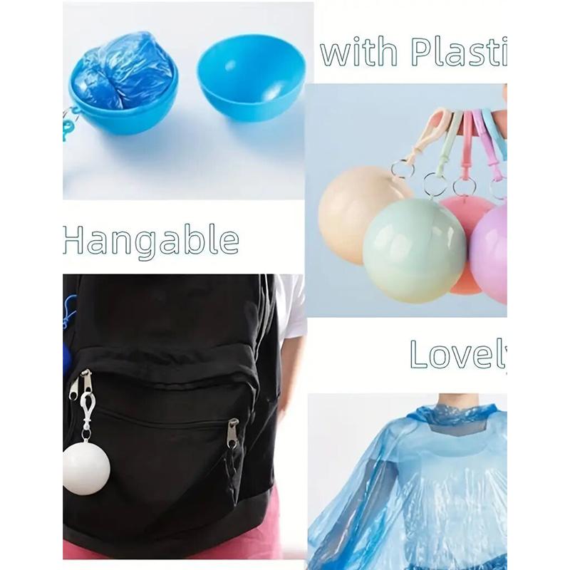 Водонепроницаемый утолщенный шарообразный для взрослых студентов сферическое сжатие случайный цвет с зажимом для брелка упаковываемый дождевик прочные аксессуары