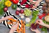 GLASS CUTTING BOARD 2x 30x52 PATTERN
