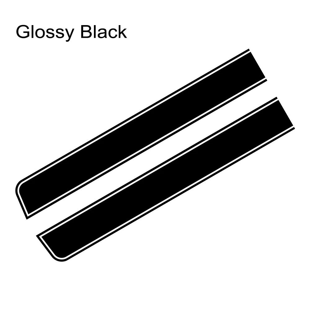 2PCS Sports Racing Car Engine Hood Stripe Sticker Waterproof PVC Self Adhesive Auto Body Vinyl Decal Car Decoration Accessories