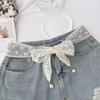 Fashion Sweet Decorative Lace Waist Belt Elegant Dress Jeans Waistband Accessories Bow Lace Belt For Women