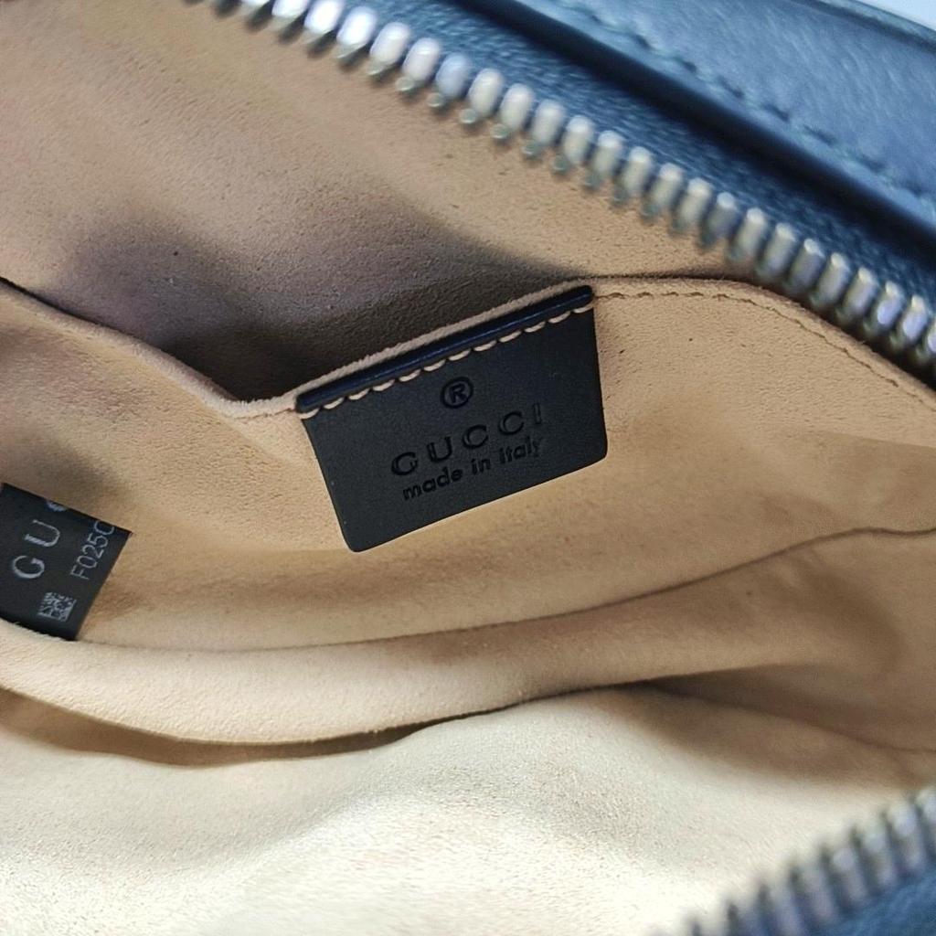 [Pre-Owned] Gucci Quilted Leather GG Marmont Matelassé Belt Bag 38/95 'Black' - Excellent #6JVJ8L