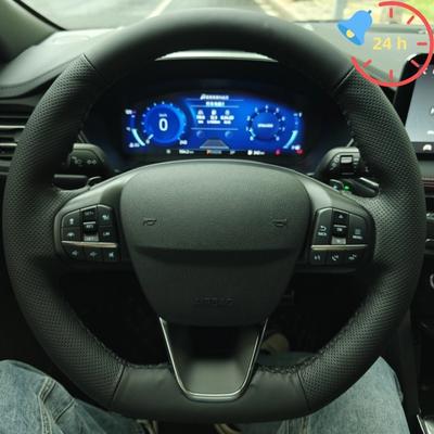 Ручная сшитая оплетка руля из кожи для Ford Focus 4 Fiesta 2017- Tourneo 2018