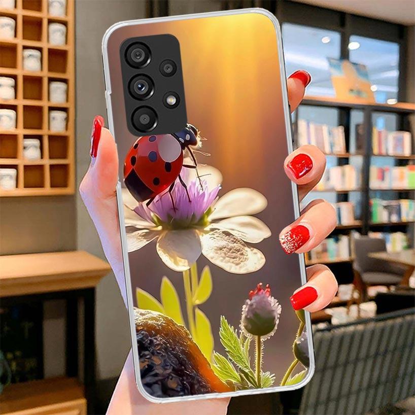 Insect Seven-Star ladybug Phone Case For Samsung Galaxy A17 A37 A57 A16 A26 A36 A56 A15 A25 A35 A55 A14 A24 A34 A54 A13 A23 A33