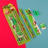 Christmas Stocking Stuffer Themed Pencil Set Santa Snowman Elk with Sharpener And Stationery Eraser Kids' Drawing Supplies for Holiday Gifts