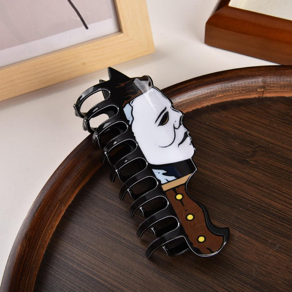 Заколка-краб для волос Meiya 2025 с клоунским лицом - Заколка-акула для прически, головной убор