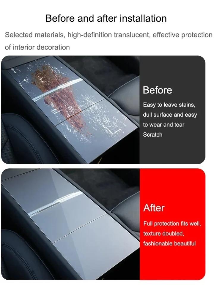Защитная пленка TPU от царапин Наклейка на центральную консоль для Model Y Juniper Model 3 Highland 2026 Легкая установка Качество