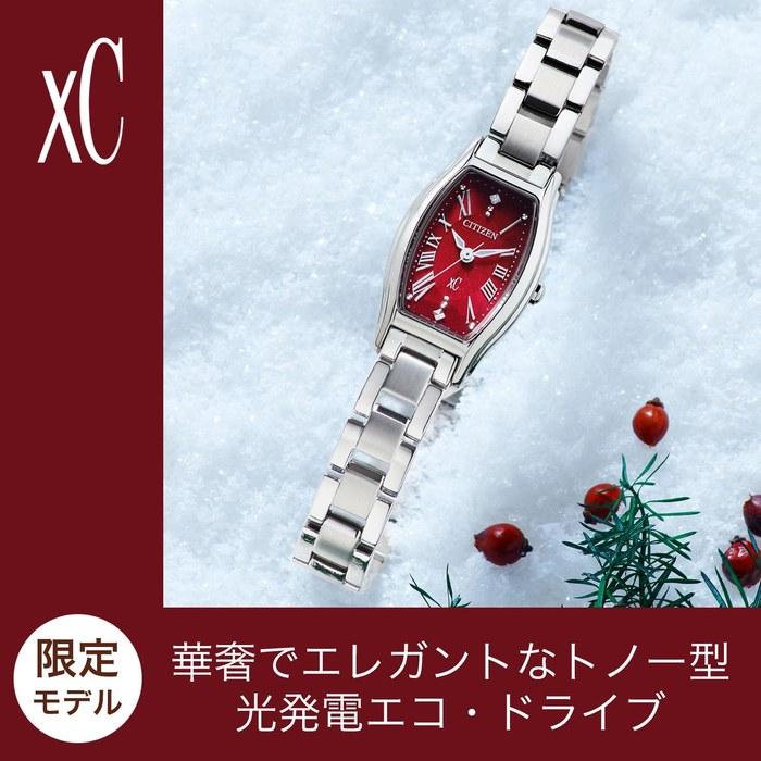 [CITIZEN] xC EW5541-50W Часы Eco-Drive, Женские, Серебристый/Красный, Сделано в Японии