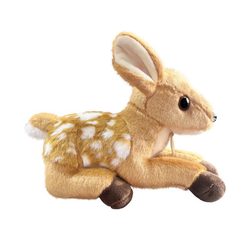 Simulation Lying Posture Deer Plush Doll Lovely Fluffy Tawn Cartoon Stuffed Animal Toy Gifts For Girl