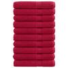 VidaXL Premium Quality Towels 10 Pcs, Shower Towels, Bath Sheets, Guest Towels, Red 137415