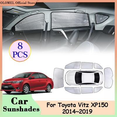 Для Toyota Vitz XP150 Yaris Vios 2014~2019 солнцезащитные козырьки для автомобиля, полное покрытие окон, солнцезащитные козырьки, аксессуары для заднего ветрового стекла