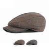 Осенне-зимний берет, мужская шерстяная кепка в британском стиле ретро, ​​теплые кепки газетчика для мужчин, классические плоские кепки в елочку, шляпы художников Гэтсби, Boina
