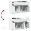 TV Cabinet with LED Lighting White 91 x 34 x 61 cm Engineered Wood