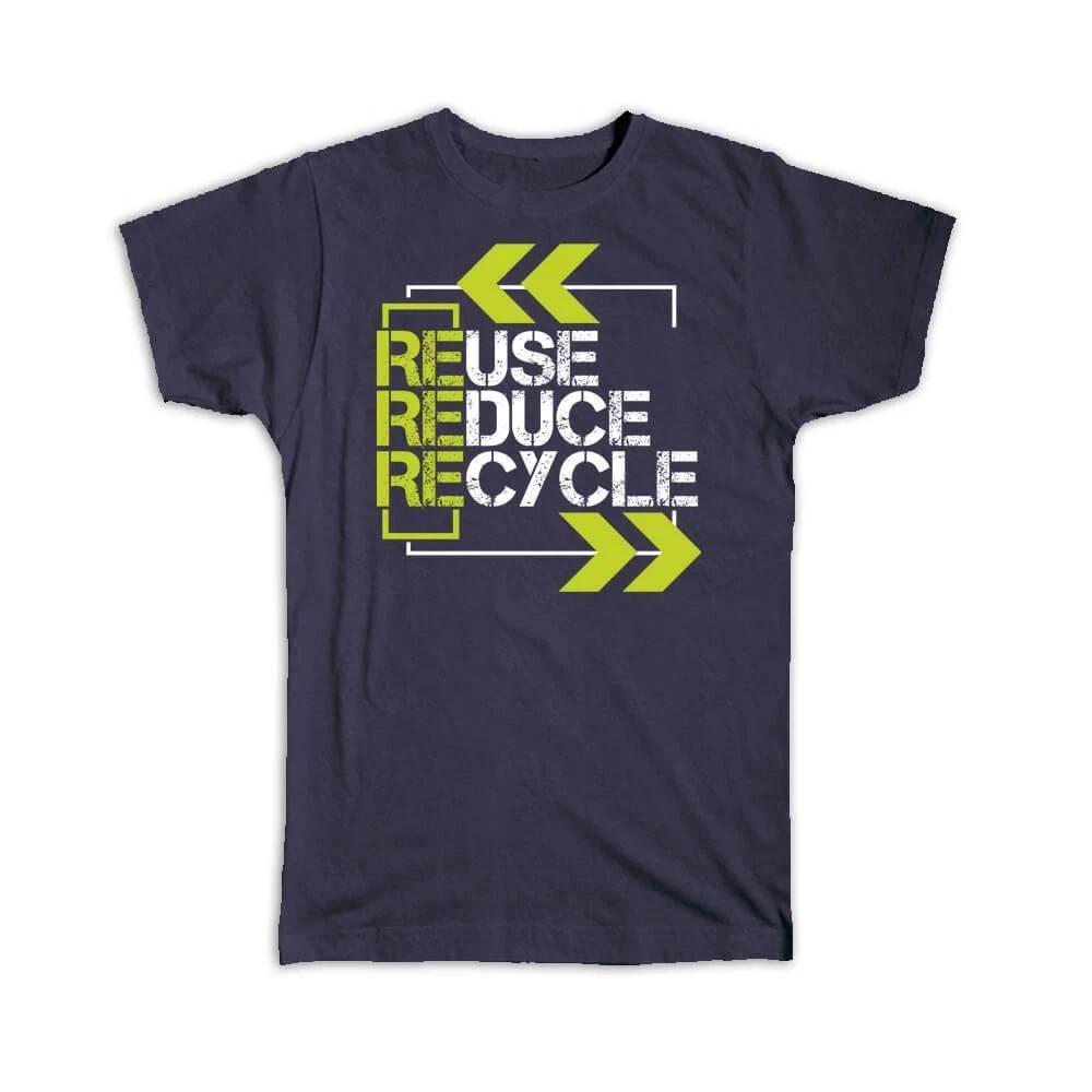 Gift T-Shirt : Eco Kraft Paper Reuse Reduce Recycle Green Thinking Nature