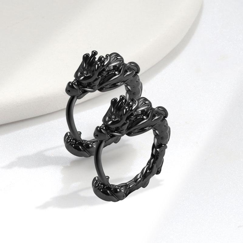 Серьги года Бенминга с узором дракона, застежка для ушей, уникальный дизайн, пряжка для ушей в стиле дракона, новые китайские серьги