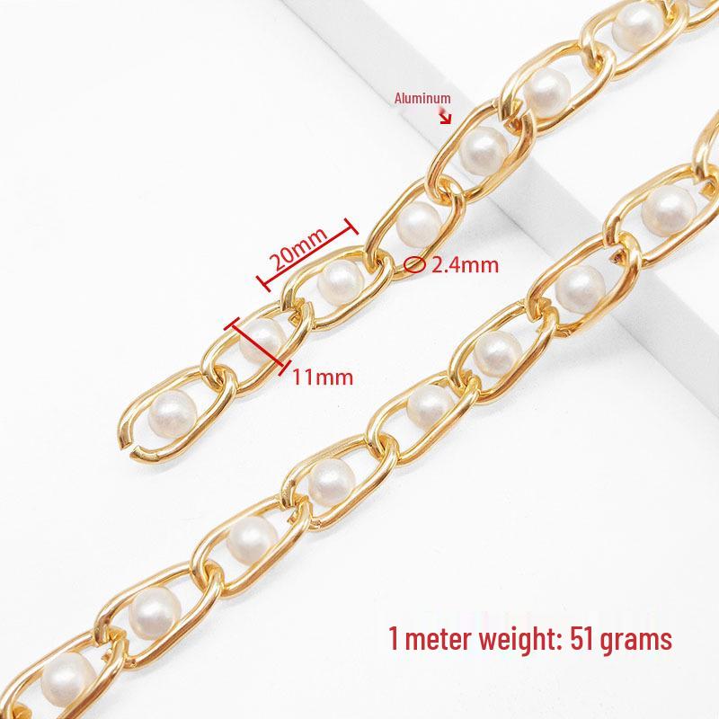 Женский пояс-цепочка из бусин и жемчуга - Алюминиевая цепочка от 6 мм до 8 мм для сапог и аксессуаров для одежды