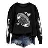 Ladies' Loose Comfortable And Casual Fashionable And Rugby Printed Top