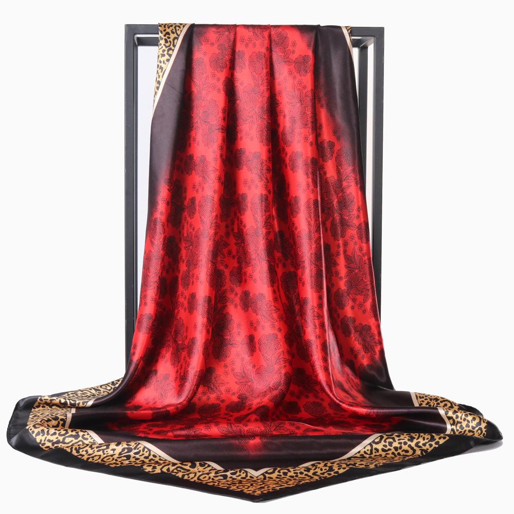 High-quality Luxurious Silk Scarves Headband Scarfs Neck Scarf For Women Chain Silk Scarf Women's Decorative Shawl