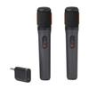 JBL PartyBox Wireless Mic Set of 2/2.4GHz Wireless Digital/Unidirectional Dynamic Microphone/Effective Distance Up To 30m/Black JBLPBWIRELESSMIC