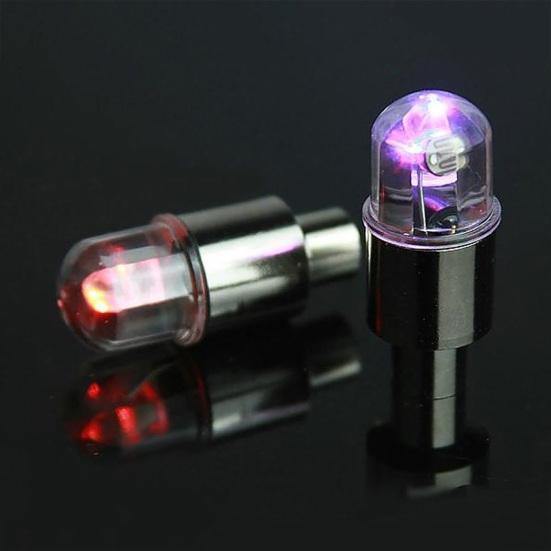 Wheel Valve Cap Light LED Vibration Sensor Light-Duty Alloy Universal Bicycle Cap Light