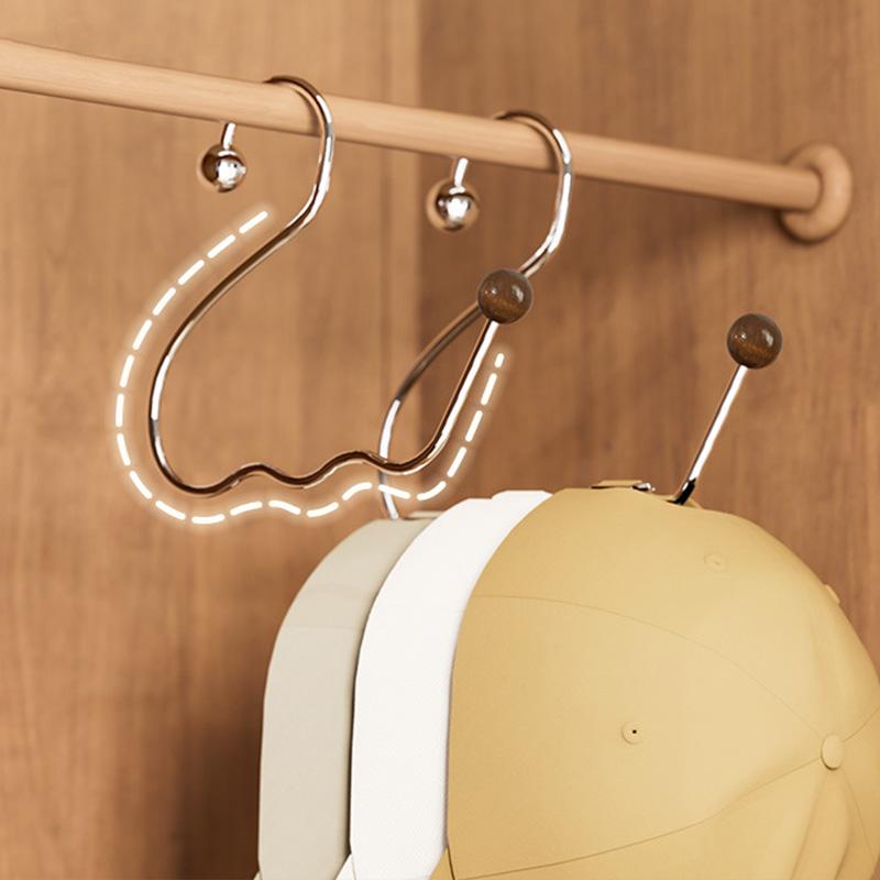 Stainless Steel Multi Hook For Hats Scarves Home Dormitory Wall Storage Organizer Non Slip Damage Free Heavy Duty Clothes Hanger