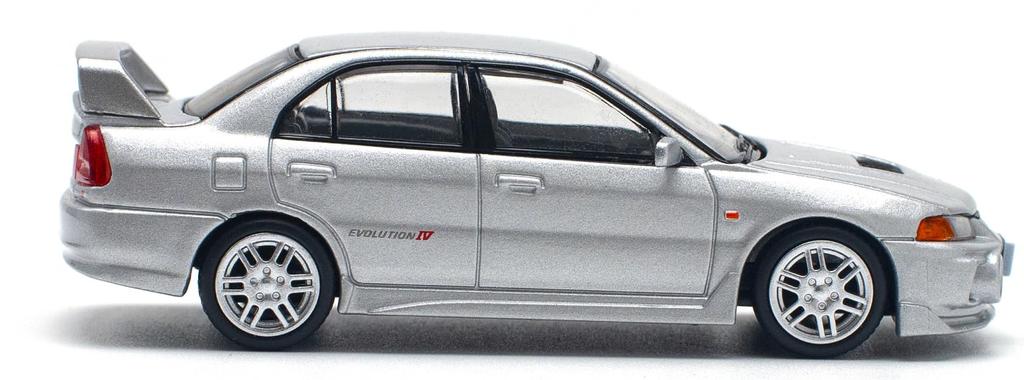 POP RACE MITSUBISHI LANCER EVOLUTION IV STEEL SILVER Completed Product 1/64 -