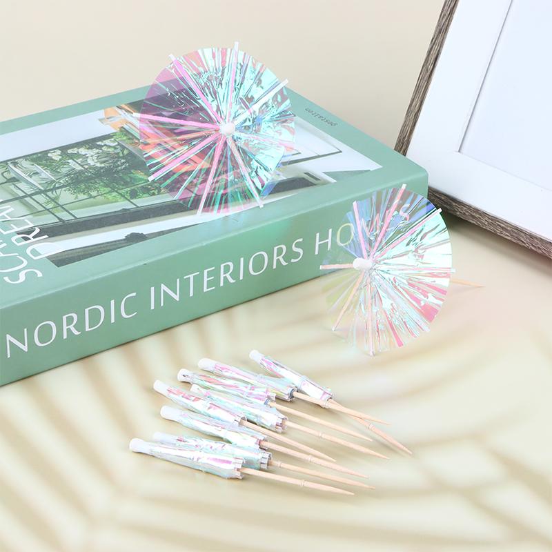 10 шт. зубочисток, зонтики для коктейлей, палочки для напитков, палочки для декора вечеринок