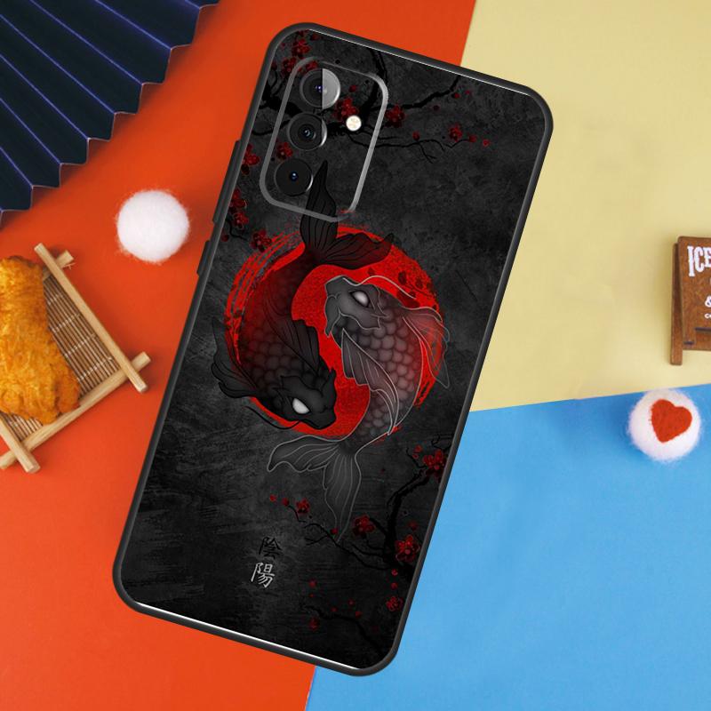 Koi Fish Yin Yang Art Case For Samsung Galaxy A54 A34 A14 A55 A35 A33 A53 A13 A23 A17 A06 A16 A56 A36 A52 A32 A15
