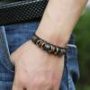Fashion Pu Leather Bracelet Jewelry Vintage Style For Men Women MIT