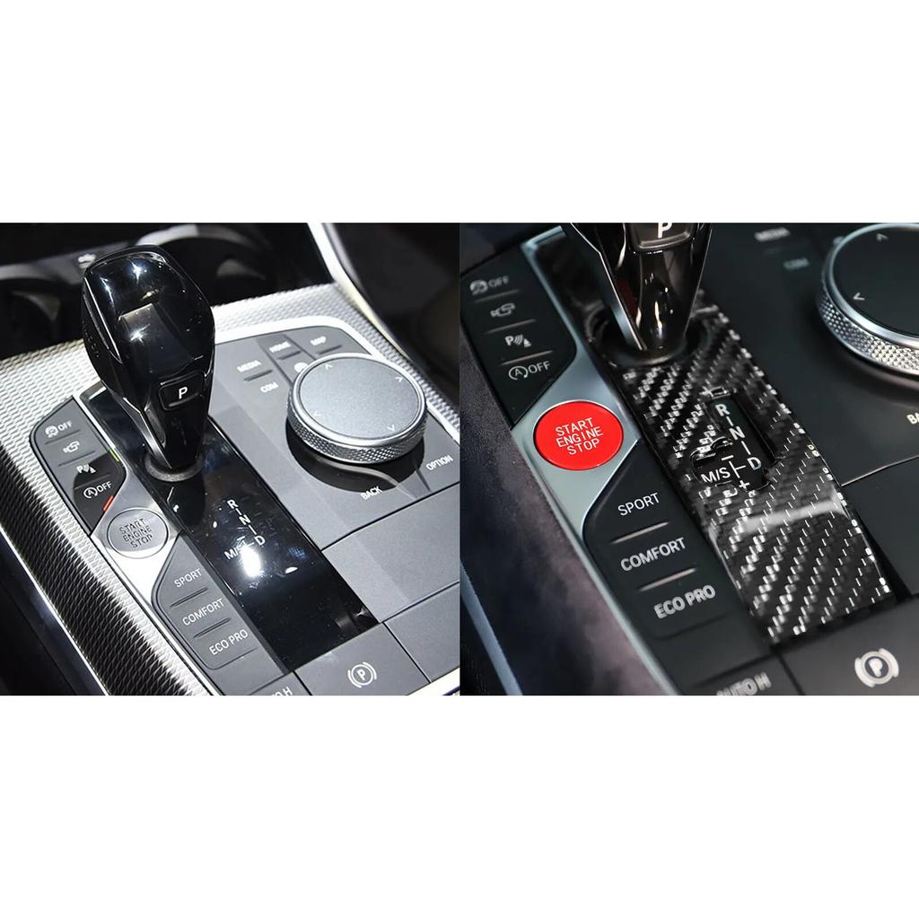 Углеродное волокно для BMW 3 серии G20 G28 325li 330d 335 2022, аксессуары, отделка панели передач автомобиля, наклейка, украшение