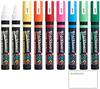 Mitsubishi Pencil Меловая Posca Средний Пигмент 8 Цветов Белый Roconeko Карточка Водосмываемые Ручки, Наконечник, Водорастворимые Чернила, PCE-200-5M, (2 ручки) +
