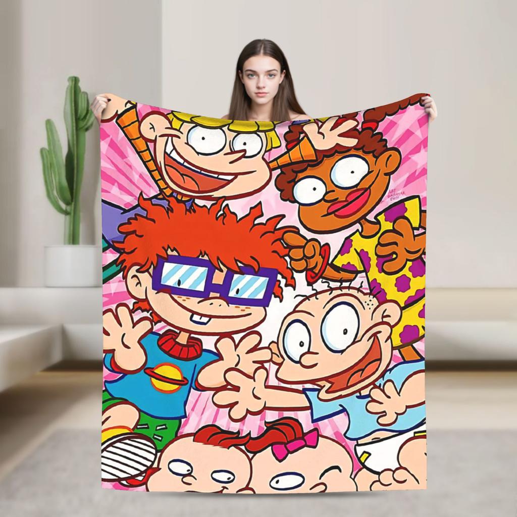 Rugrats Chuckie Finster Blanket Travel Flannel Throw Blanket For Outdoor Super Warm Custom Quality Bedspread Birthday Present