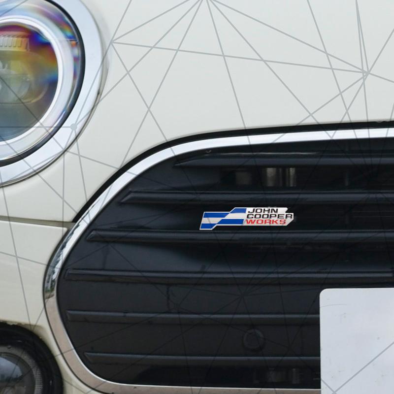 3D Auto Metal 2025 JCW Grille Badge Car Rear Trunk Emblem Sticker Decor For Mini Cooper S F66 F65 F67 Aceman Clubman U25 J01 J05