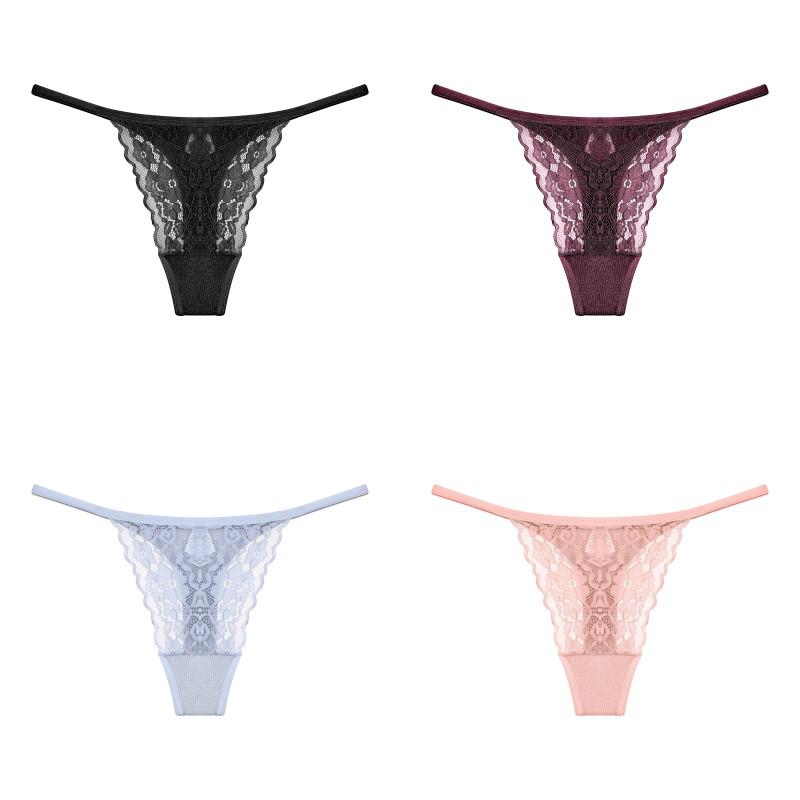 FINETOO Sexy Women G-String Cotton FashionT Back Underwear Female Low Waist Thong