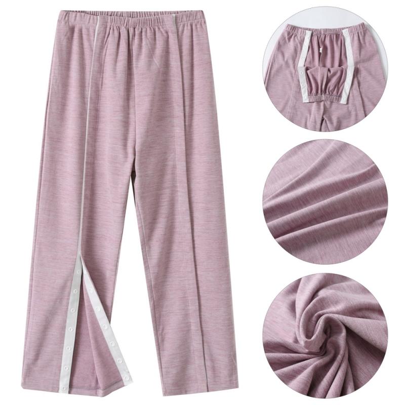 Женские брюки на пуговицах по всей длине для ухода за пациентами Послеоперационные брюки для легкого надевания/снятия