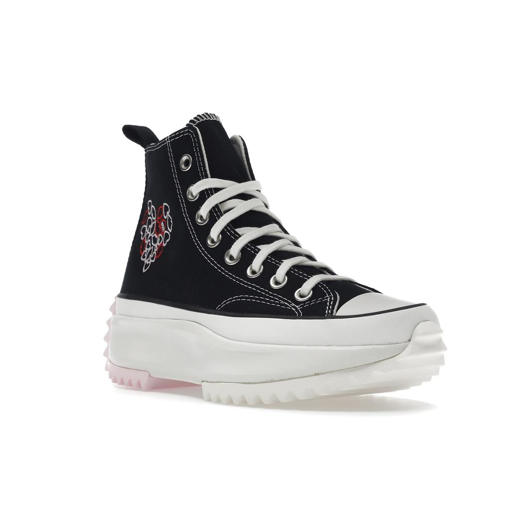 Converse Run Star Hike High Valentines With Love Unisex Sneakers Black Pink Red A01598C