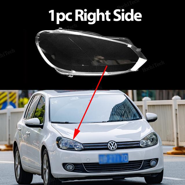 Чехлы для линз передних фар автомобиля для Volkswagen VW Golf 6 MK6 GTI R 2010-2014, прозрачный абажур, корпус фары