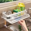 with Tray Dishware Drain Rack Dustproof Storage Organizer Kitchen Storage Rack  Space Saving