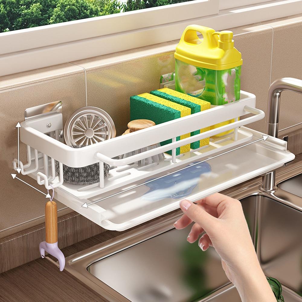 with Tray Dishware Drain Rack Dustproof Storage Organizer Kitchen Storage Rack Space Saving