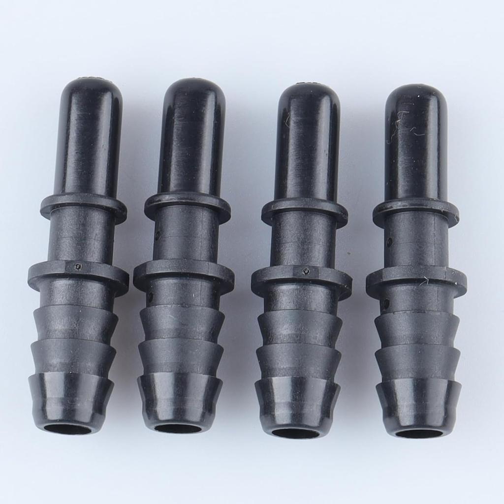 AC PERFORMANCE Plastic Fuel Quick Connector Male 3/8" Tube to 3/8" Male Barb, Pack of 4