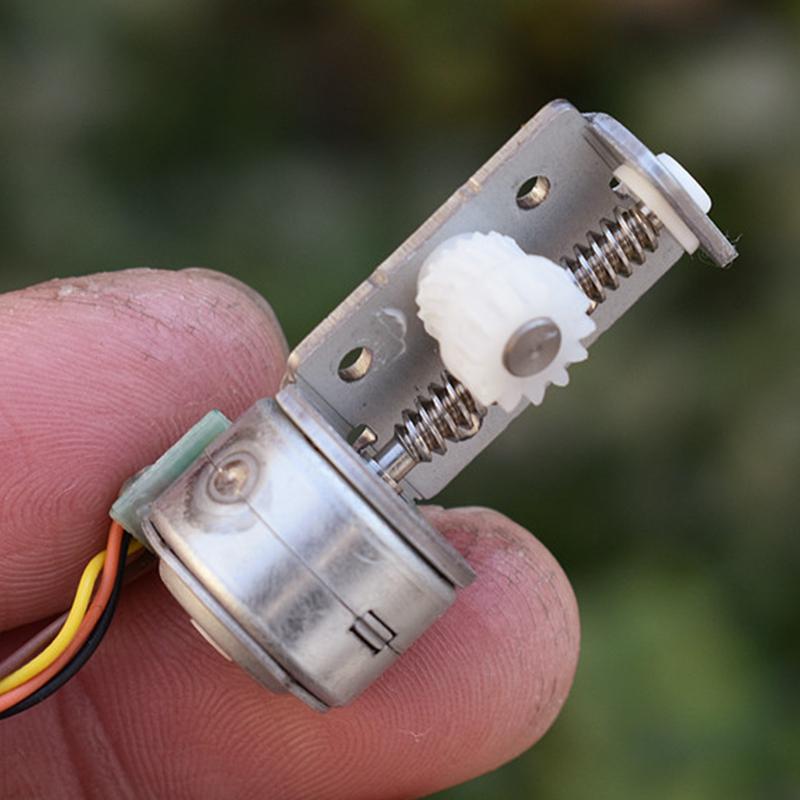 1 шт. Шаговый двигатель Линейный винт Вал Шток Блок 13 Зубьев Пластиковая шестерня Сделай сам Камера Монитор 15мм 2-фазный 4-проводной шаговый двигатель