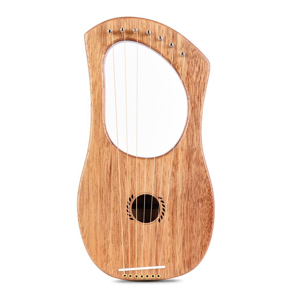 7-String Lyre Harp Ancient Lyres Terminalia Wood String Instrument with Carry BagCelsius Extra String SetCelsius Tuning WrenchCelsius Cleaning C