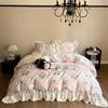Комплект постельного белья, пододеяльник, комплект французской принцессы 2024 года, новый комплект из четырех предметов с цифровой печатью класса А Skinner Cotton Matte