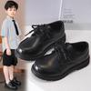 Boys' Black Leather School Shoes - Korean Style, Soft Sole, Spring/Autumn 2025