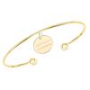[Q7537] - Gold Plated Bracelet 'Maman d'Amour' - 55mm- 12 Mm