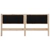 Upholstered Headboard Brown 180 cm Solid Pine Wood
