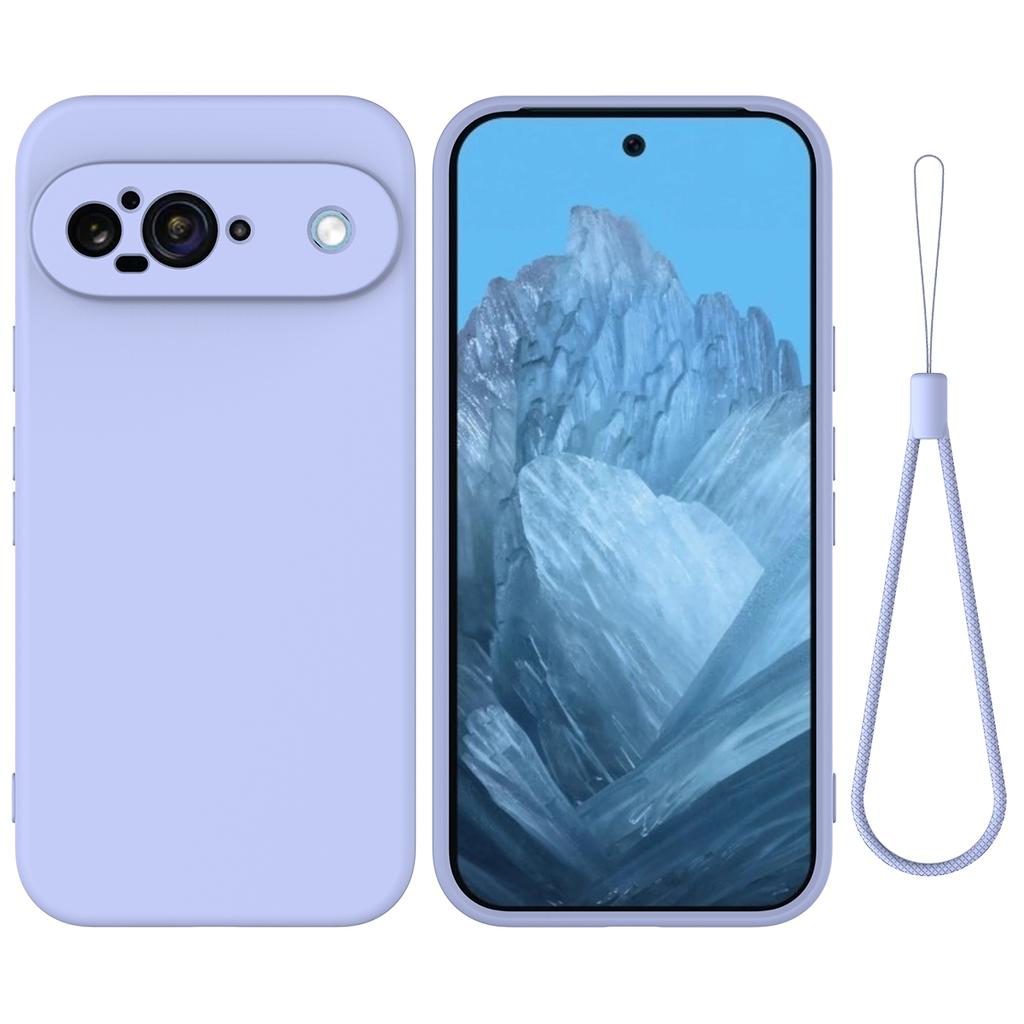 Чехол из настоящего жидкого силикона для Google Pixel 9 Pro XL 8 Pro 7Pro 6 с полной защитой, ремешок для телефона
