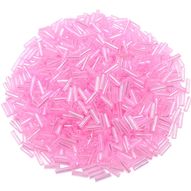 Креативные аксессуары для самостоятельного изготовления ювелирных изделий Длинные трубчатые стеклянные бусины для изготовления ювелирных изделий Ожерелье Бусины-разделители Многоцветные 2x7 мм Браслеты 300 шт.