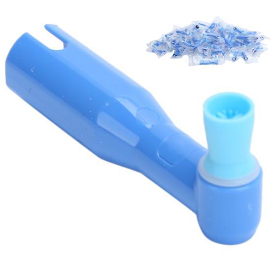 100 шт./кор. одноразовый полировщик для зубов, отбеливание полости рта, полирующий аксессуар, синий (Жесткая чашка) 