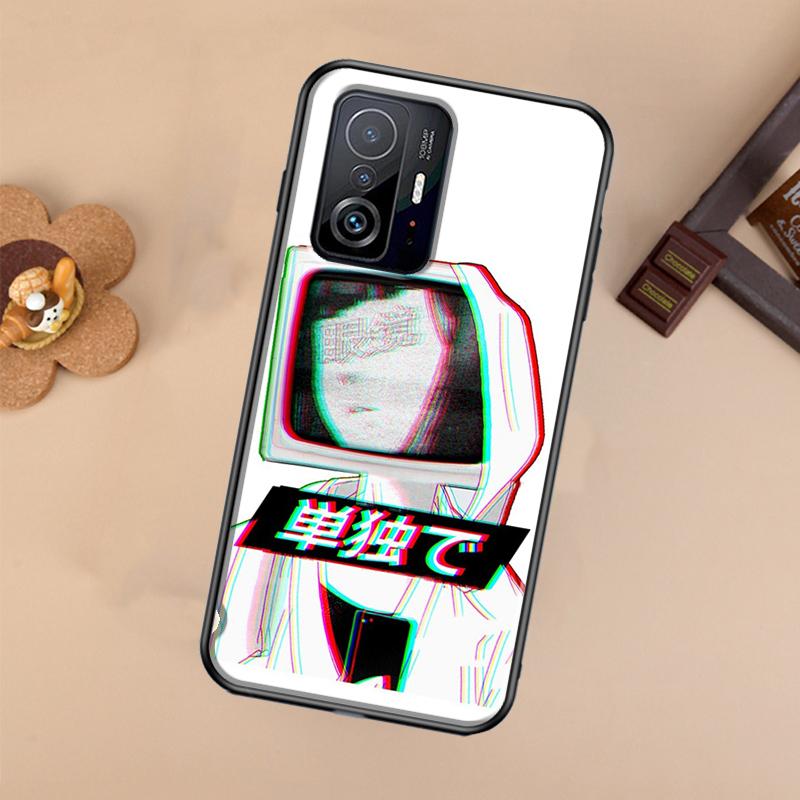 Грустный чехол в стиле японского аниме для Xiaomi POCO X7 X6 X5 X3 Pro F3 F5 F6 M6 Pro 13 14 Ultra 11T 12T 13T 14T Pro